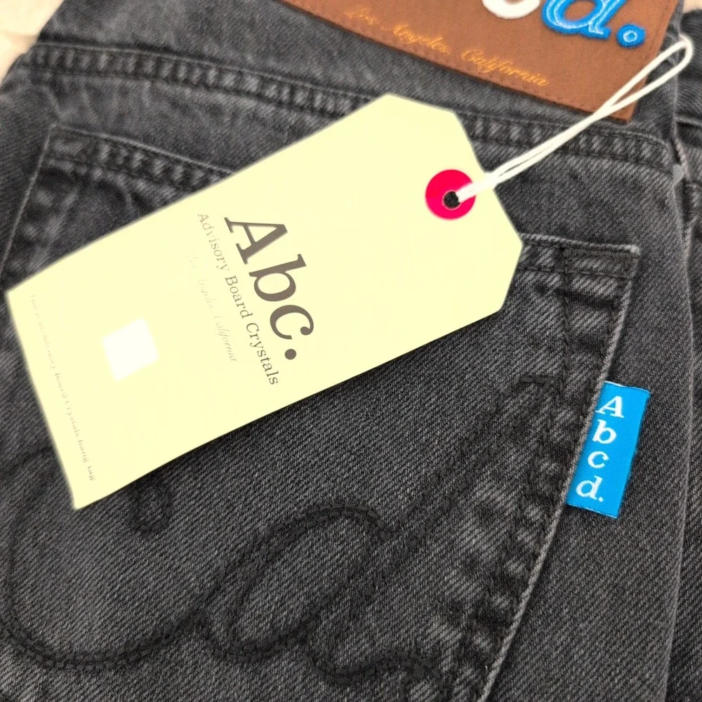 NWT Advisory Board‎ Crystals Abcd Jeans Faded Black Straight Leg Denim 30 Italy